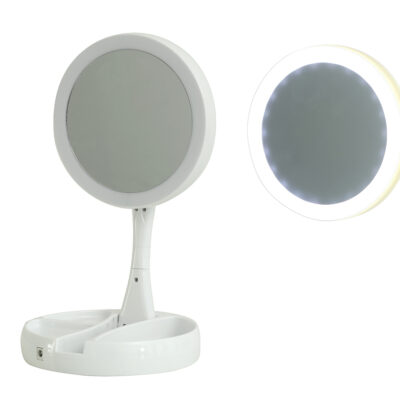Espejo Plegable con Luz Led RedondoSKU: 7845
